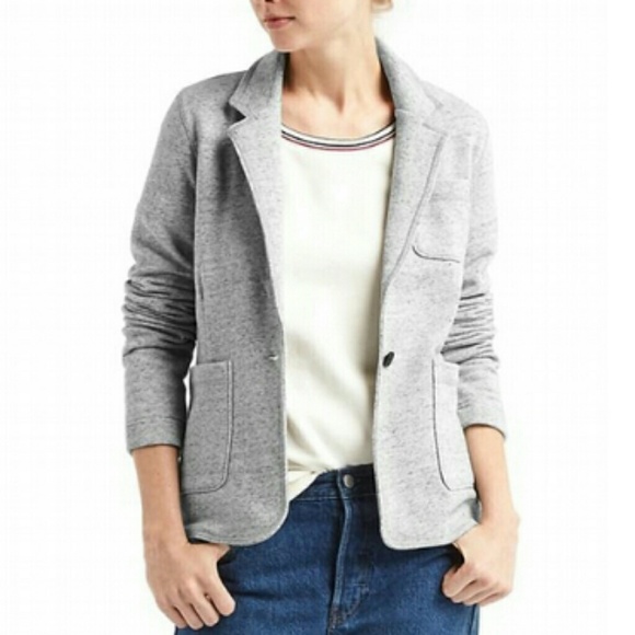 GAP Jackets & Blazers - GAP French Terry Blazer Heather Gray